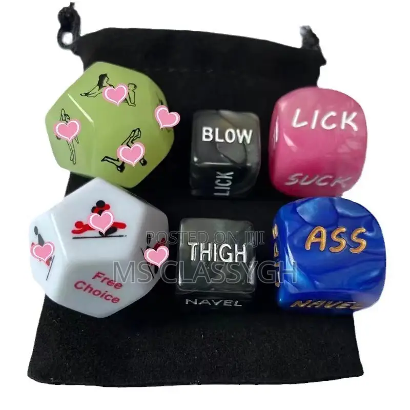 6-Piece Set Sex Dice English Luminous Unisex Sex Toys