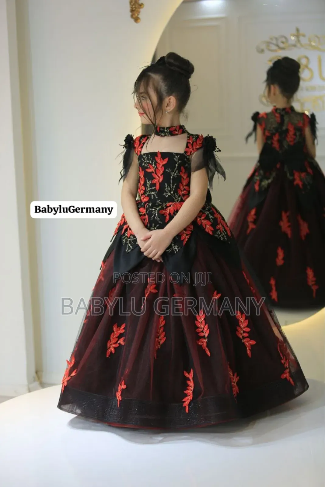 Black Red Turkey Luxury Princess Dress Fascinator