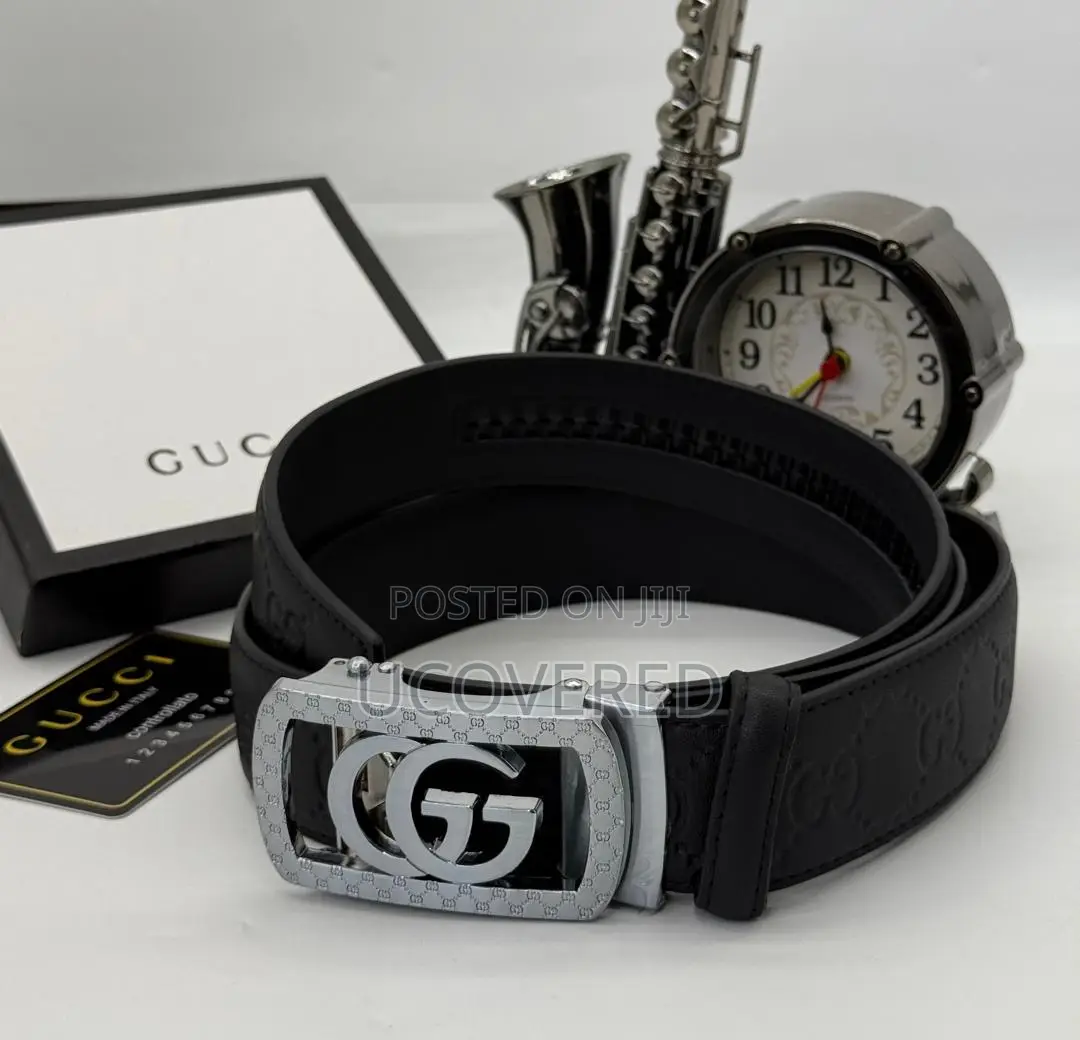 Branded Men’S Leather Dress Belt(Automatic Buckle)