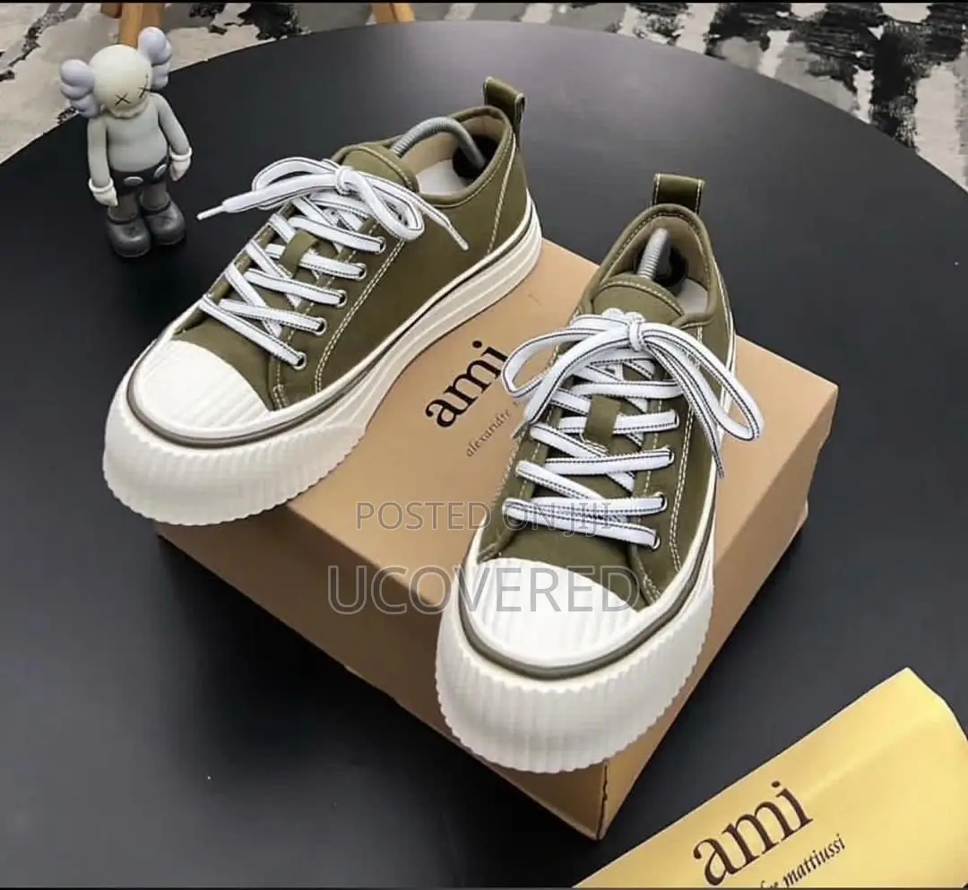Ami Rainbow Lace Up Sneaker Shoes