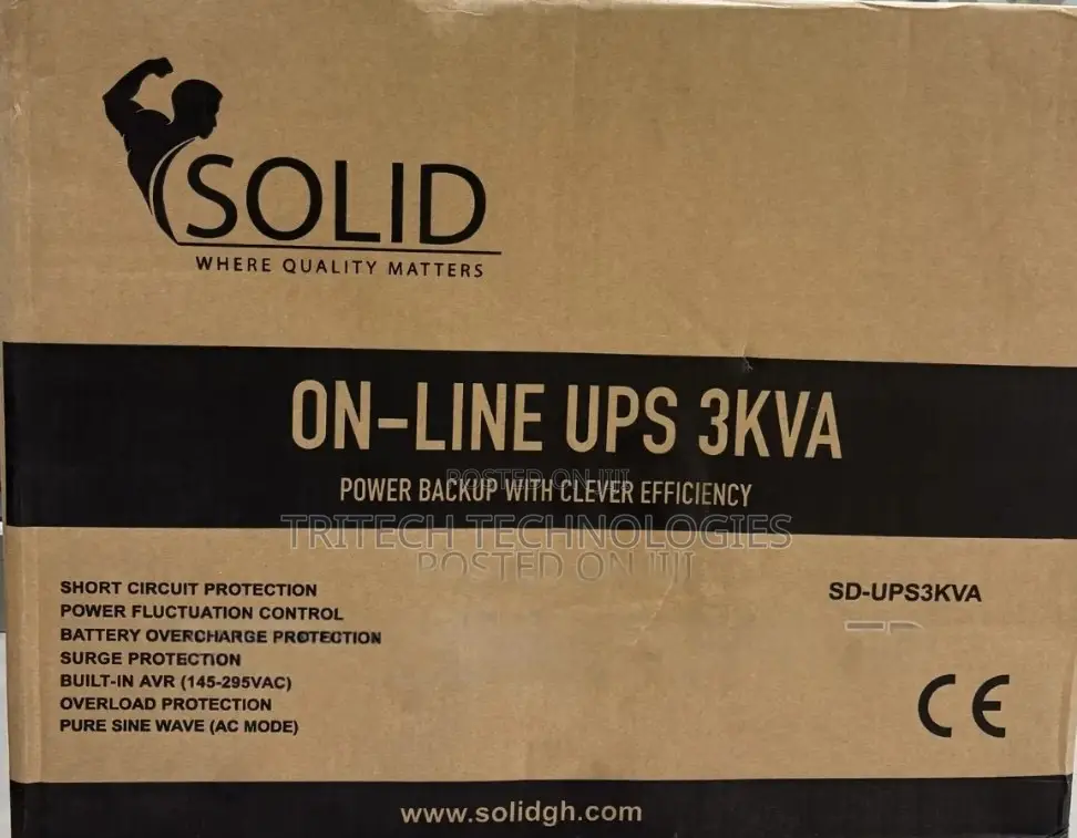 Solid 3kva (3000va) Wave Line Interactive Ups+Avr Online