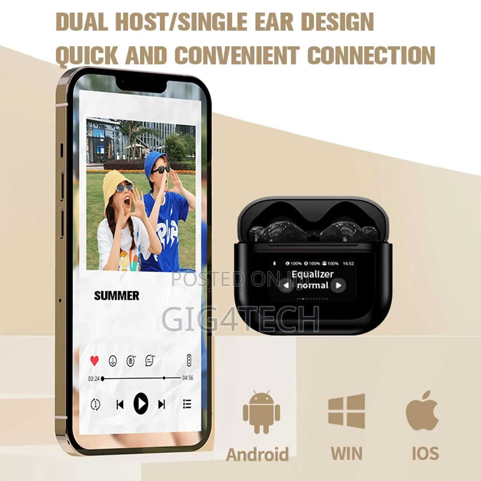 Bluetooth Earpod With Smart Case Earpiece