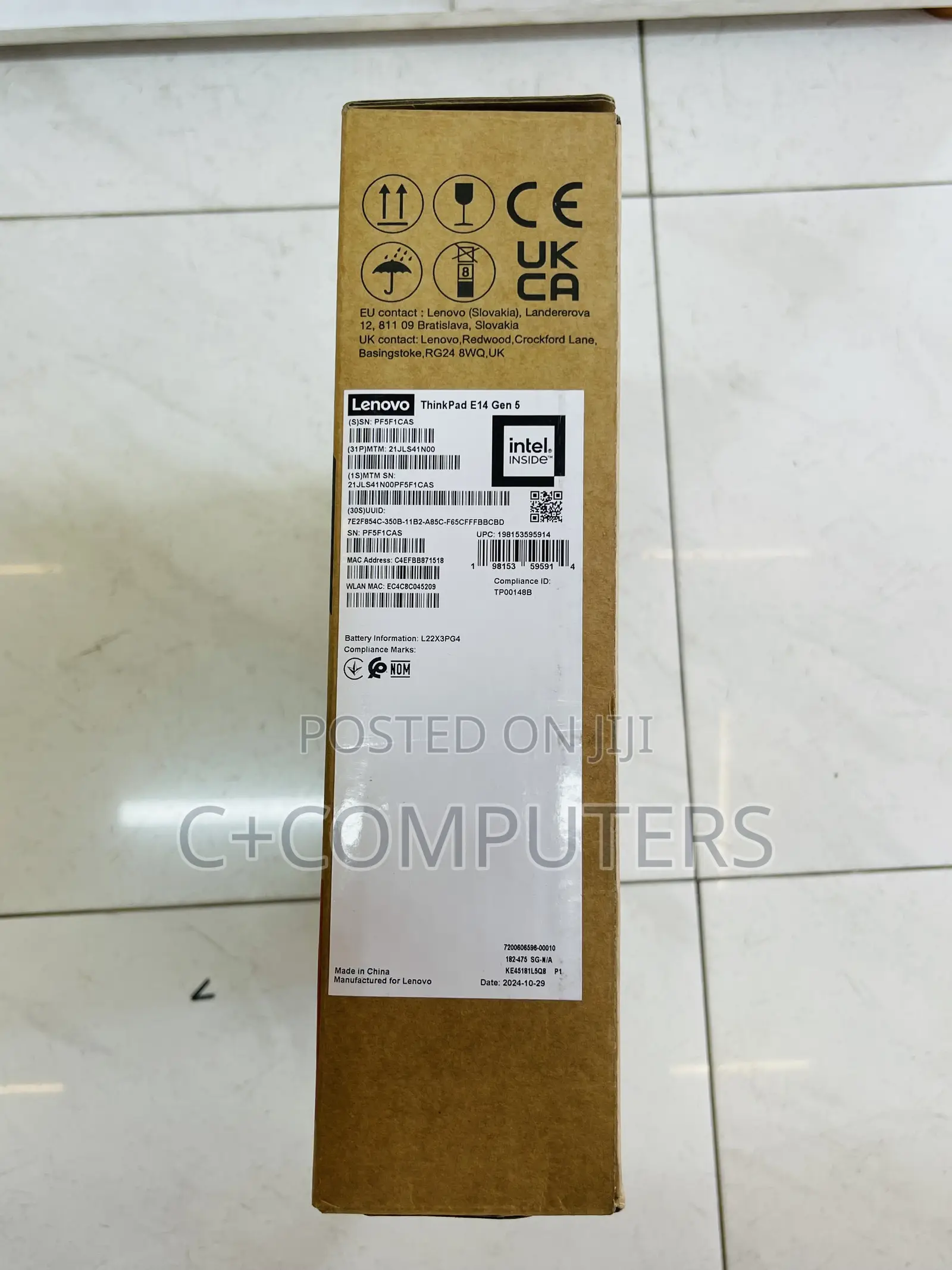New Laptop Lenovo ThinkPad E14 Gen 5 16GB Intel Core i5 SSD 512GB