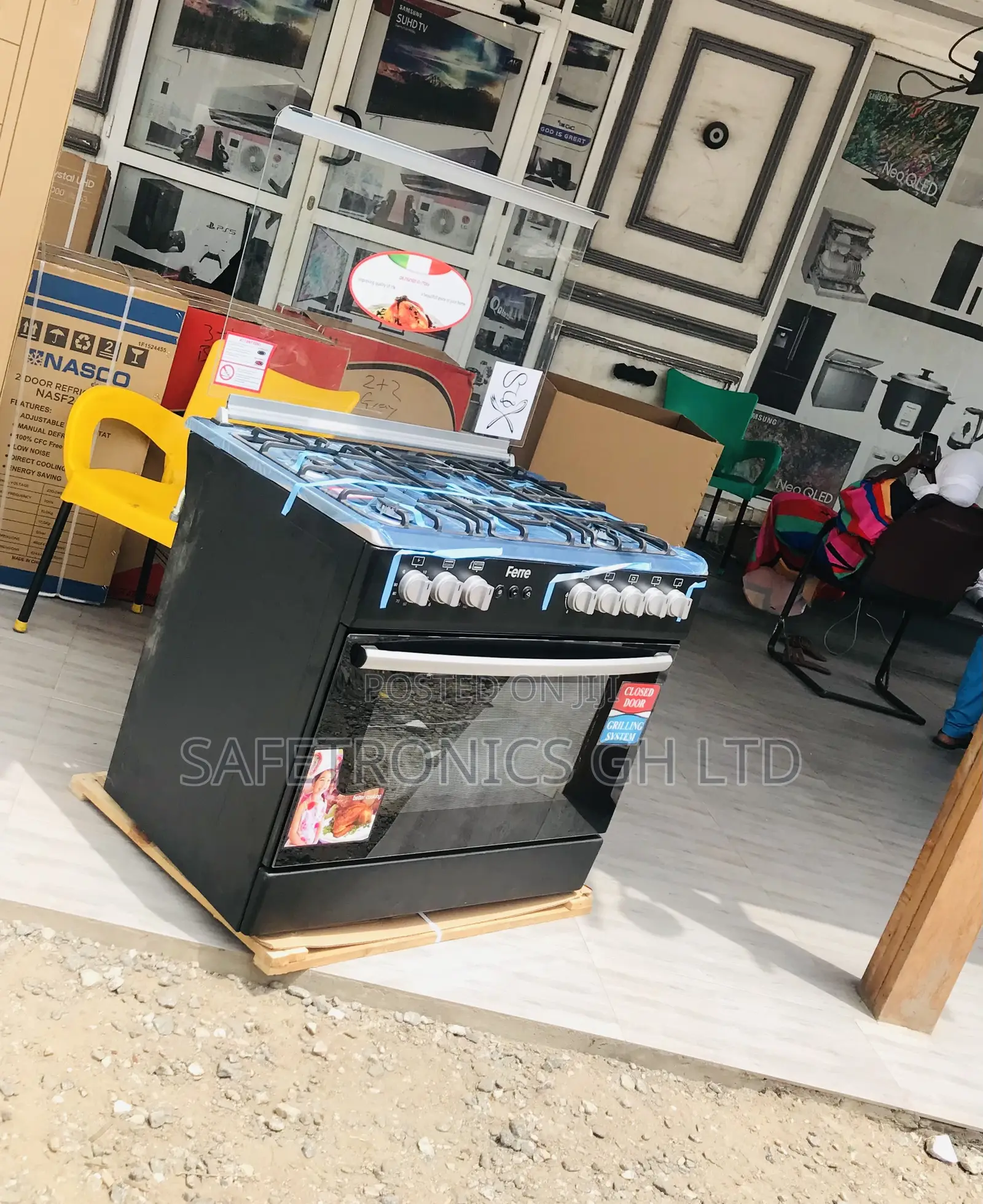 Good Premium 4 Gas 2 Electric 60x90 Black Ferre Cooker