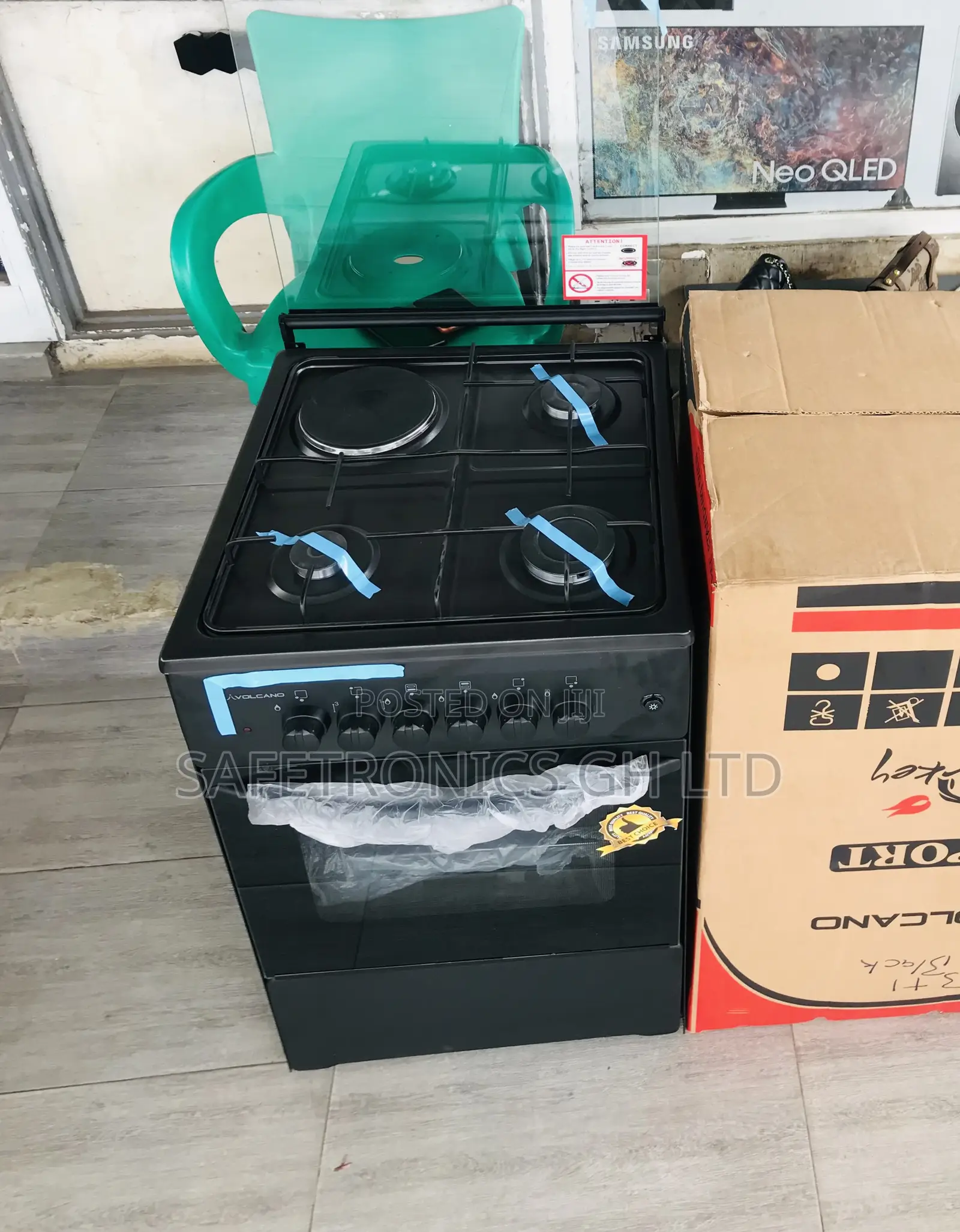 Choose Premium 1 Electric 3 Gas Cooker 50/50 Oven Volcano