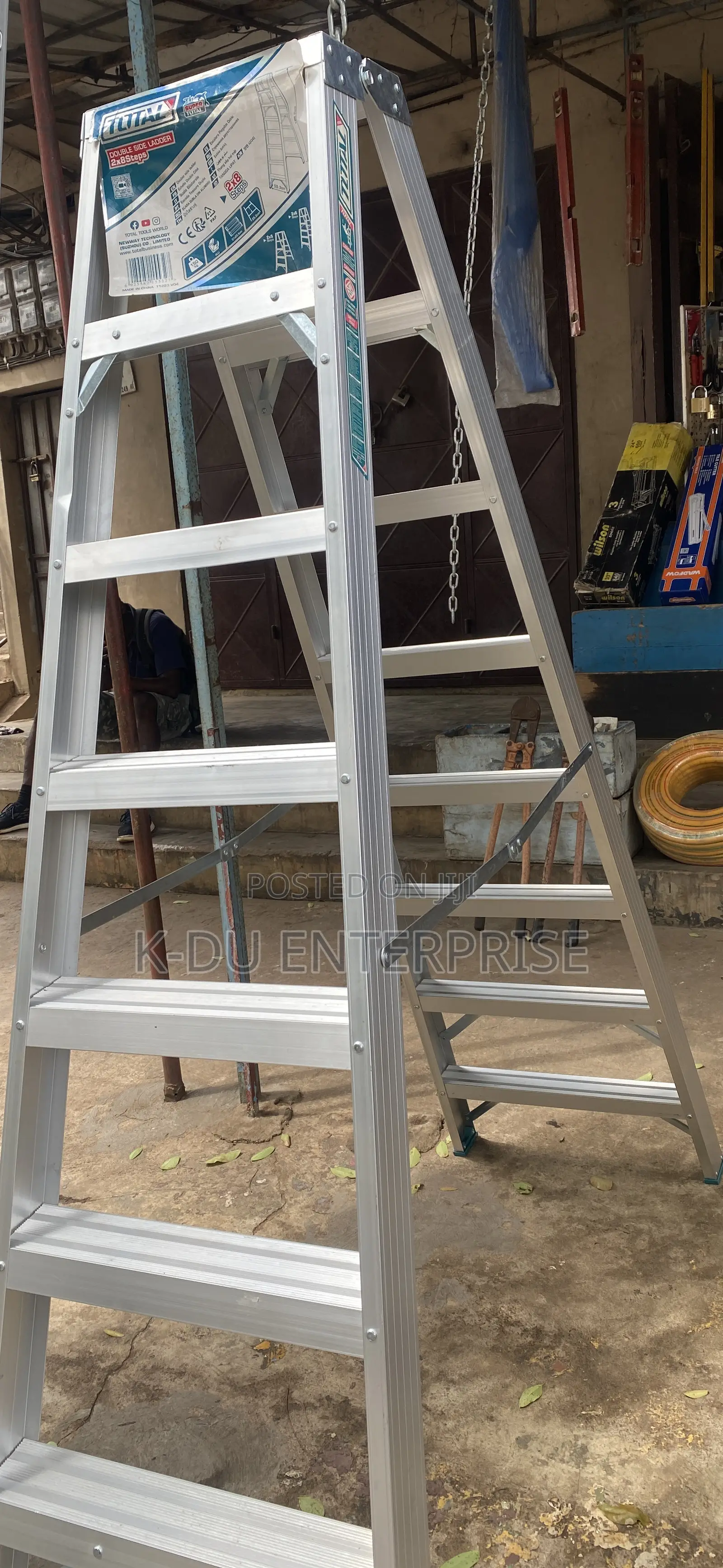 2x8 Steps Double Side Aluminum Ladder