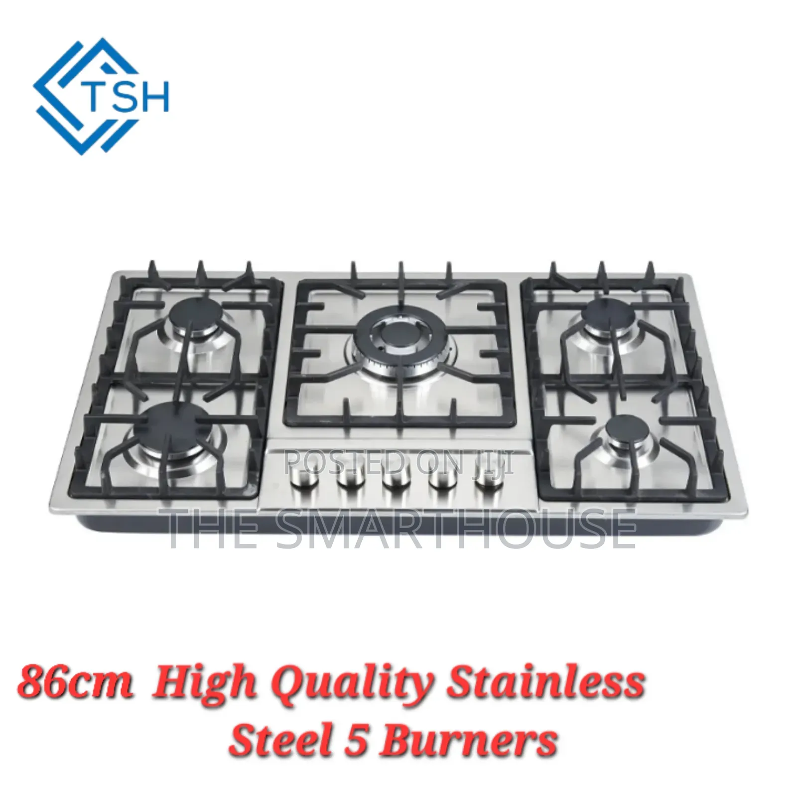 High Quality Stainless Steel 5 Burner Hob(86cm)Self Ignition
