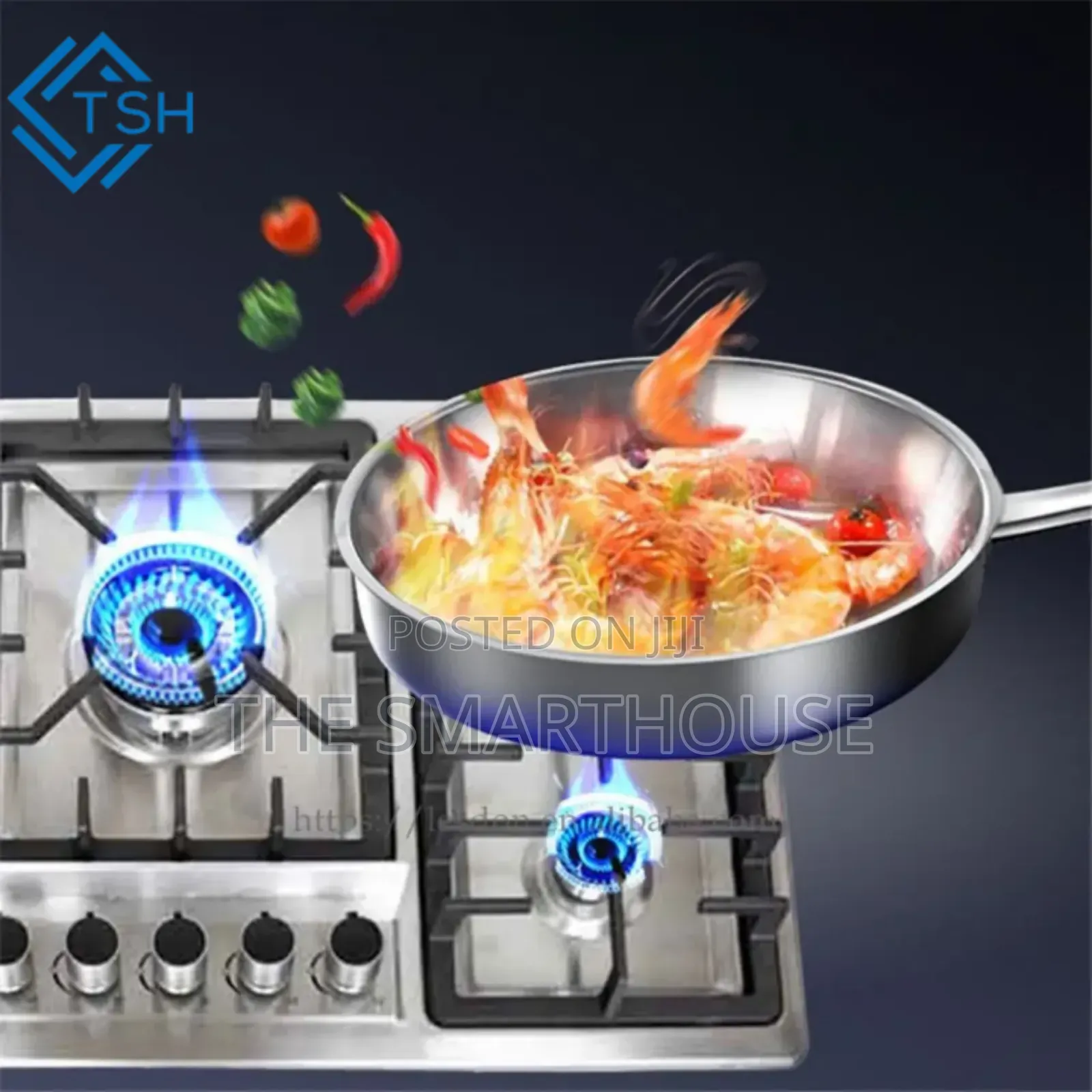 High Quality Stainless Steel 5 Burner Hob(86cm)Self Ignition