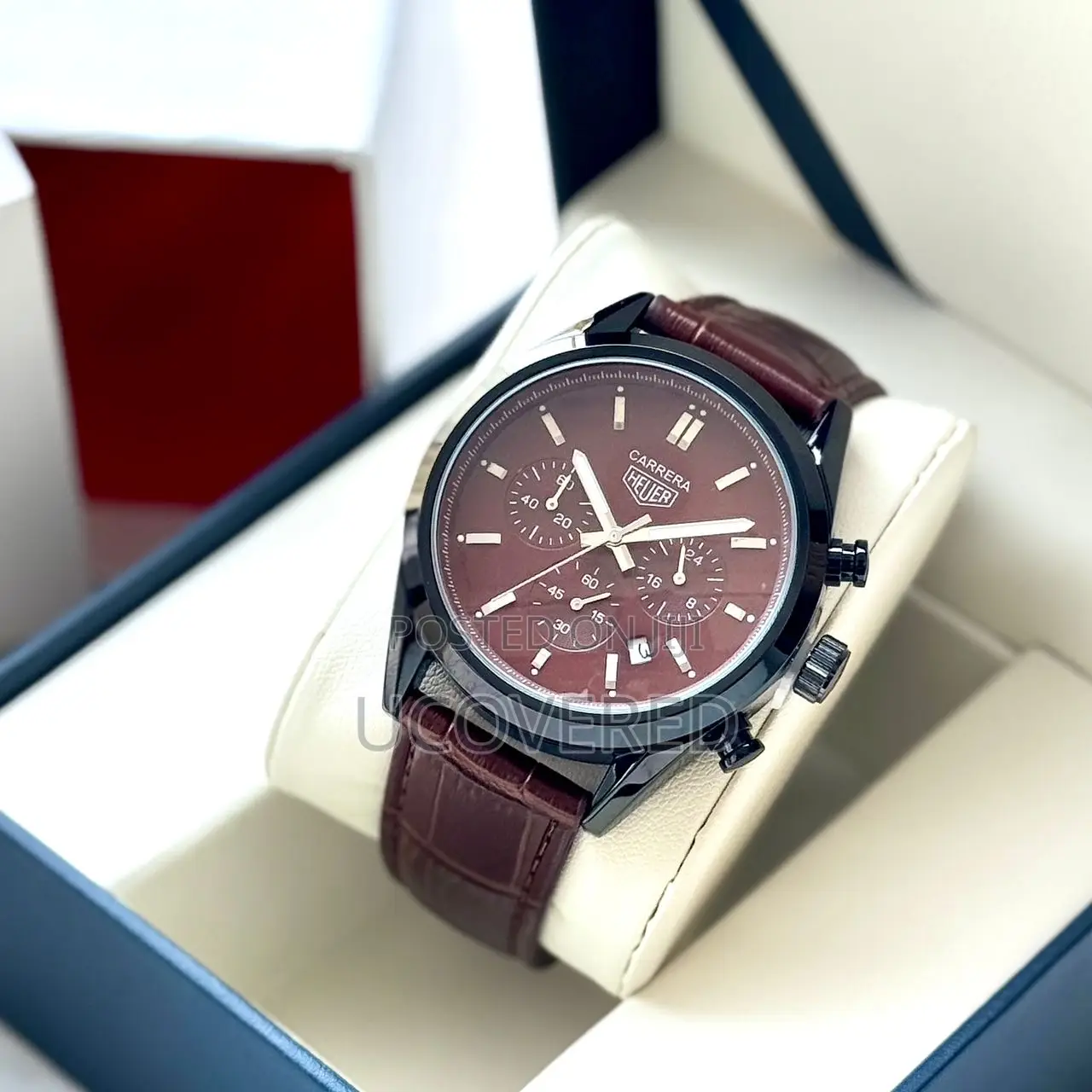 Branded Men’S Casual Chronograph Quartz Wristwatch