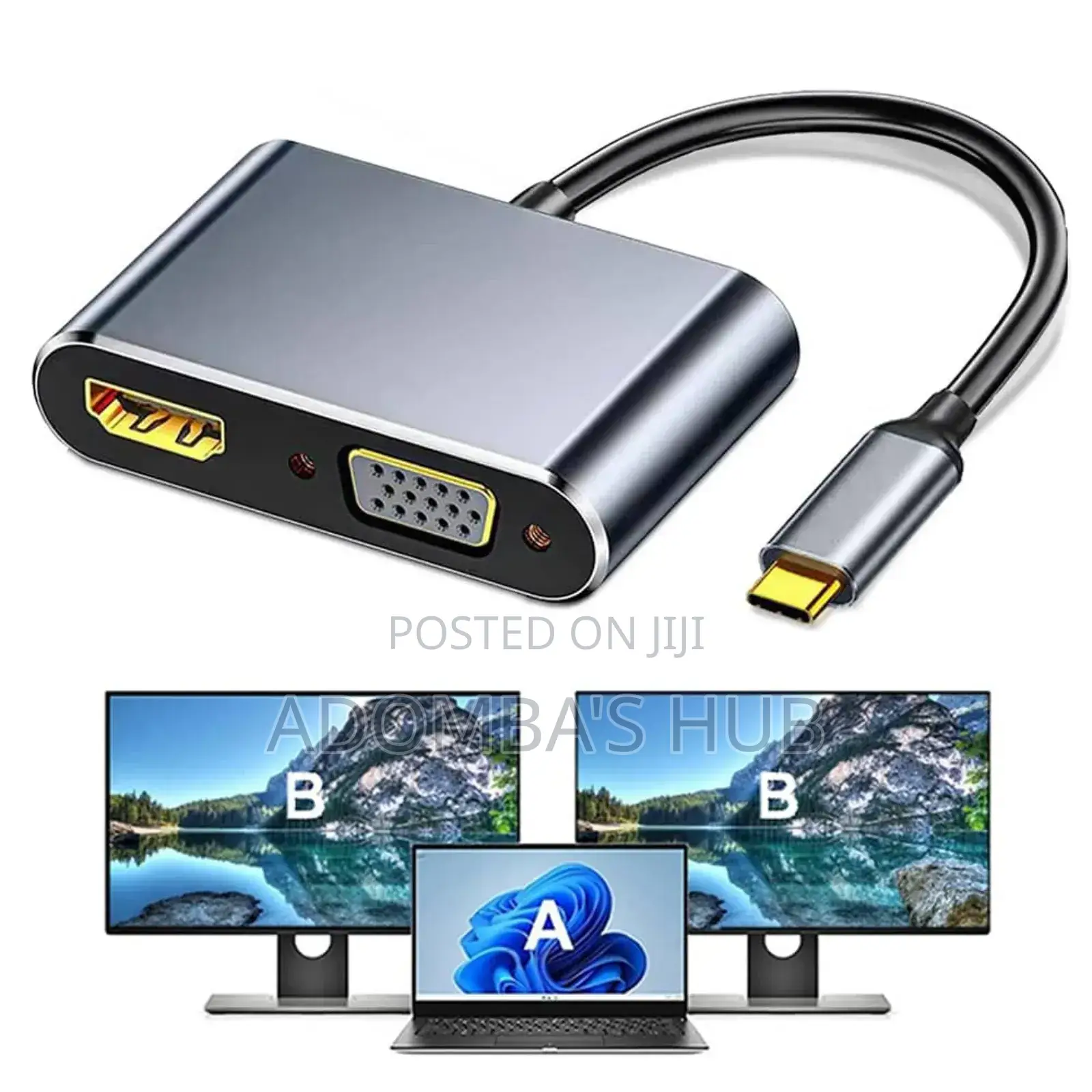 4 in 1 Type C Hub Docking Station