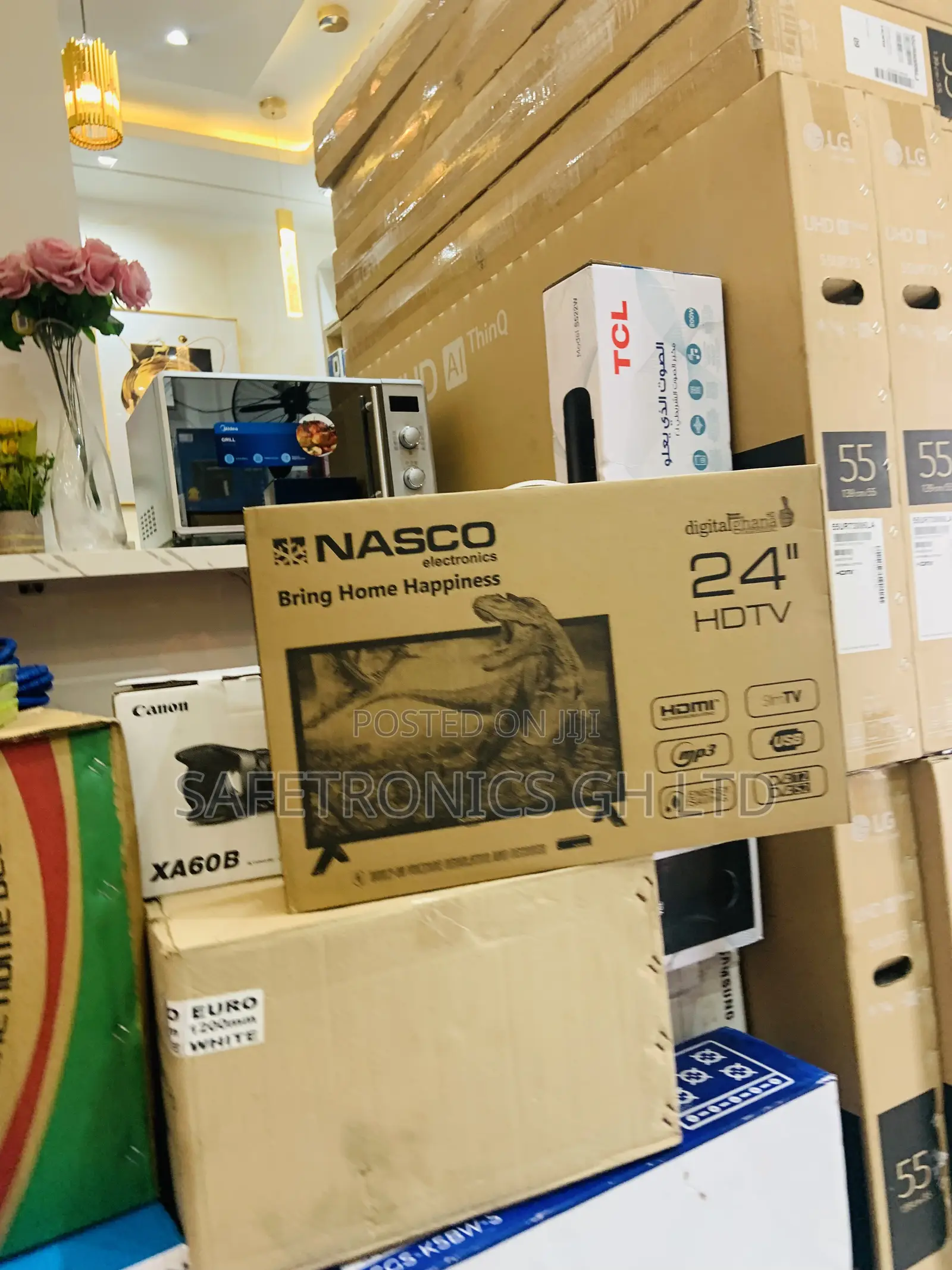 Secure Black 24 Inch Nasco Digital Led Hdmi Slim Tv