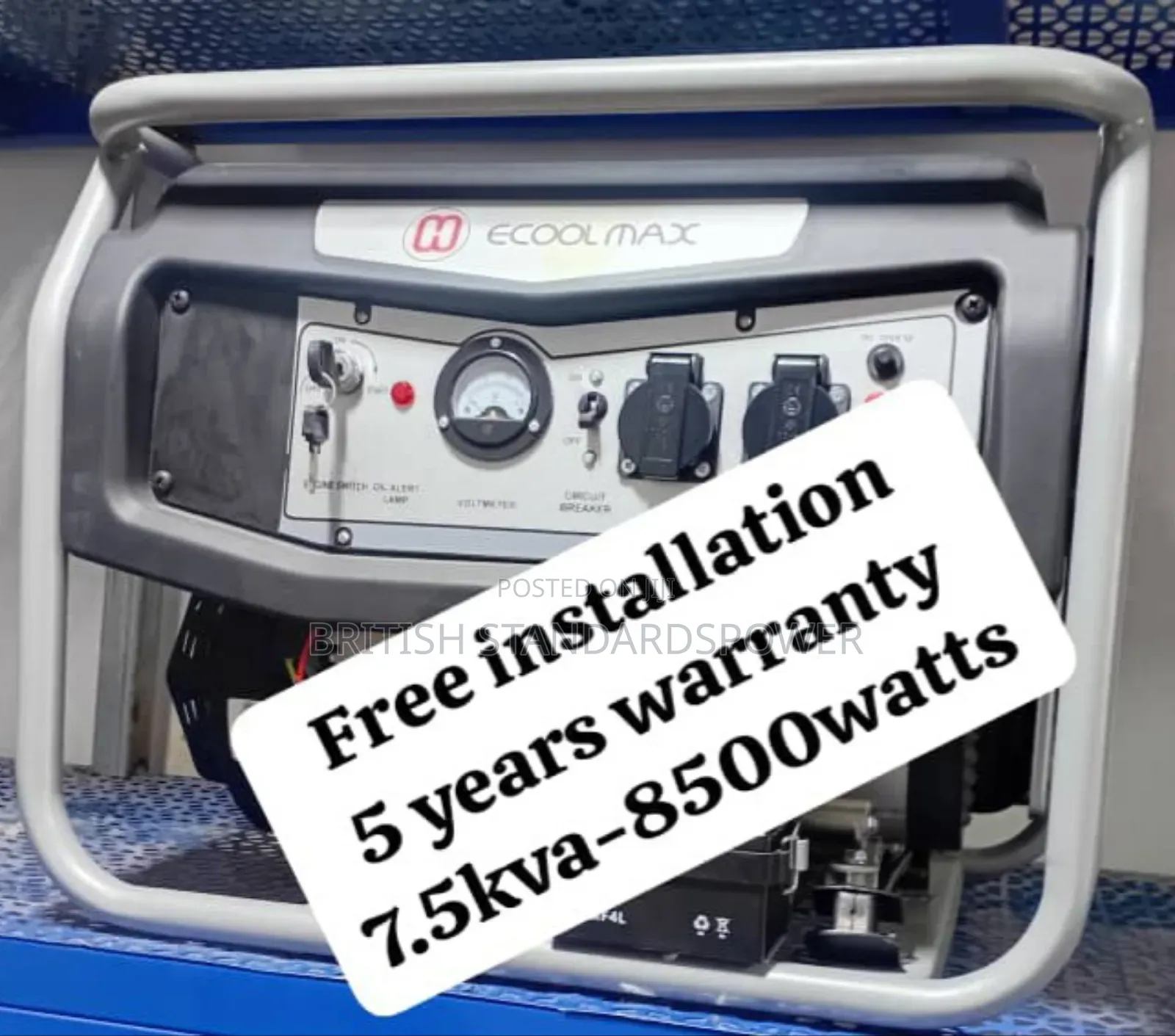 Top Efficiency 7.5kva Petrol Generator