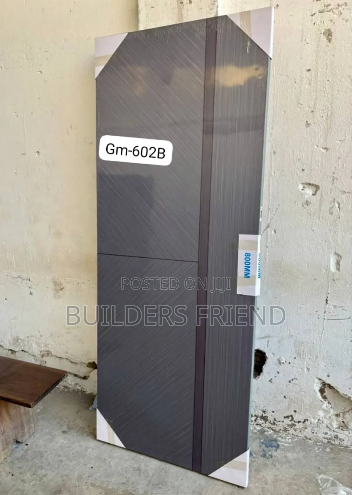 Interior Gray Wooden Door+Frame+Locks Complete