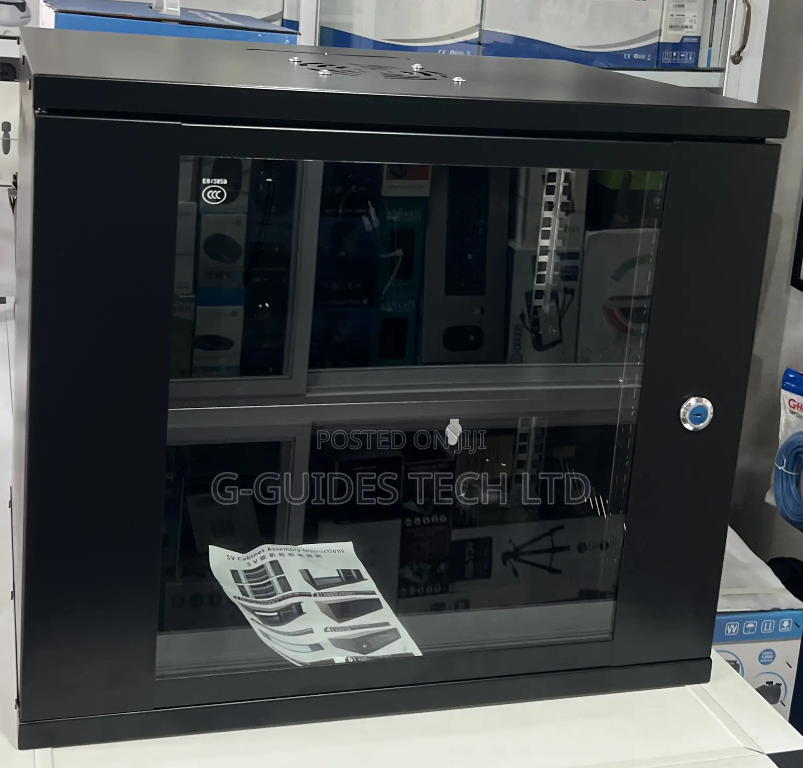 9u Cabinet 520x400x450mm With Extension Board, Fan and Tray
