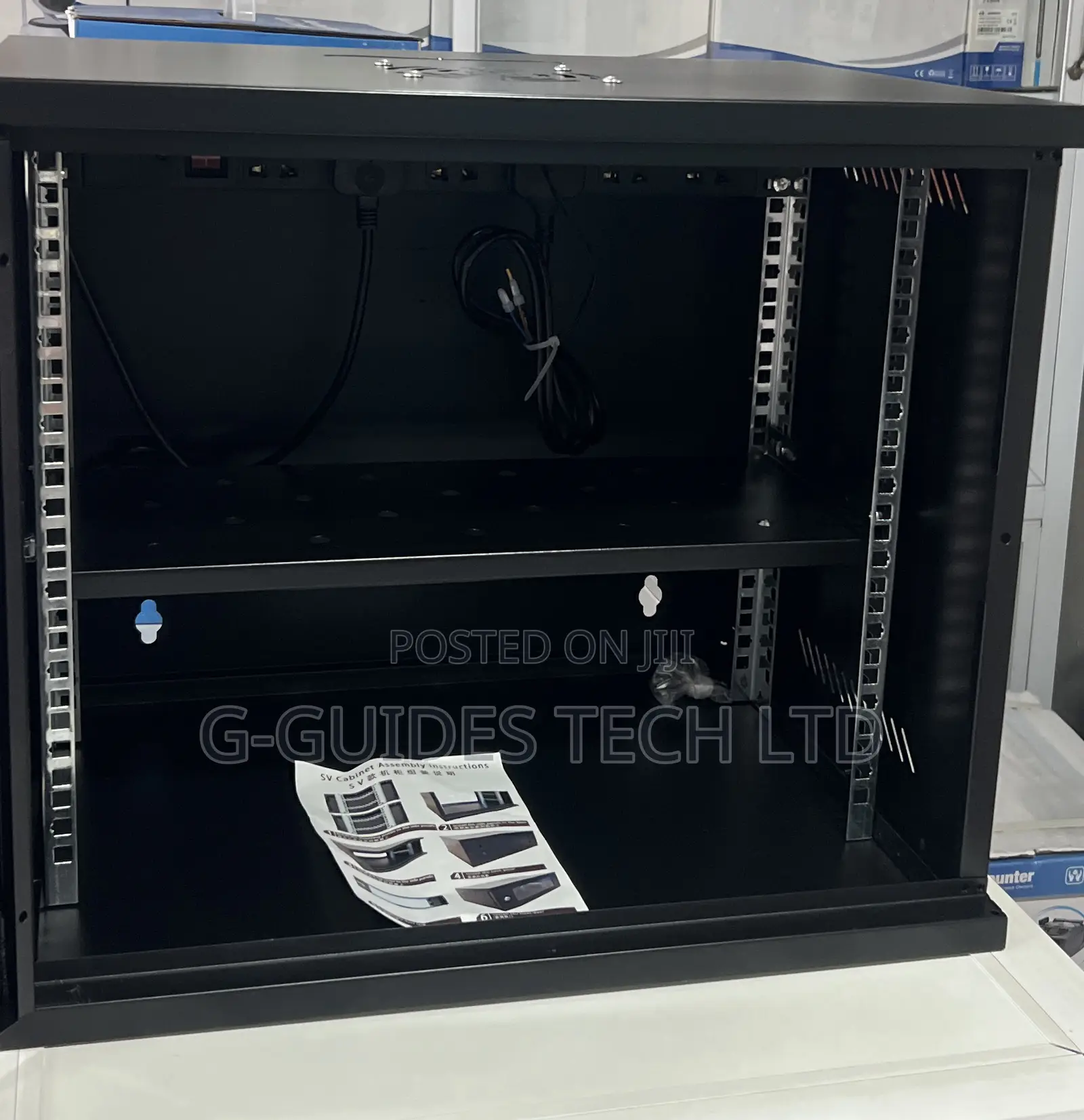 9u Cabinet 520x400x450mm With Extension Board, Fan and Tray