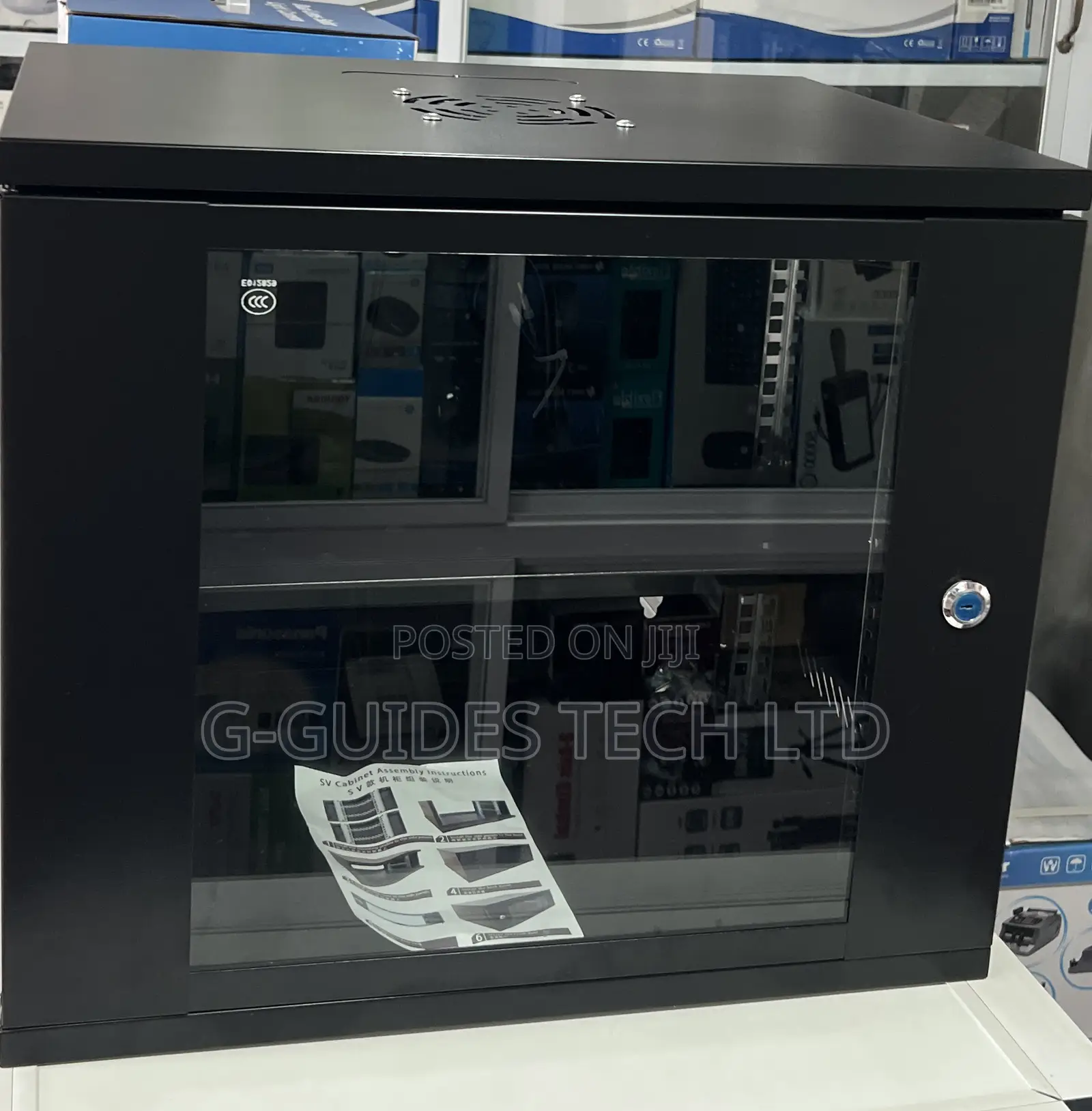 9u Cabinet 520x400x450mm With Extension Board, Fan and Tray
