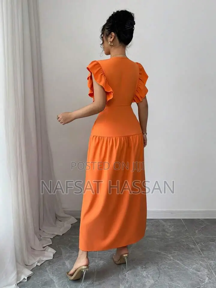 Button Slit Long Dress