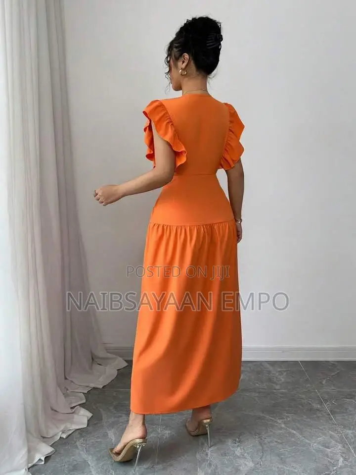Button Slit Long Dress