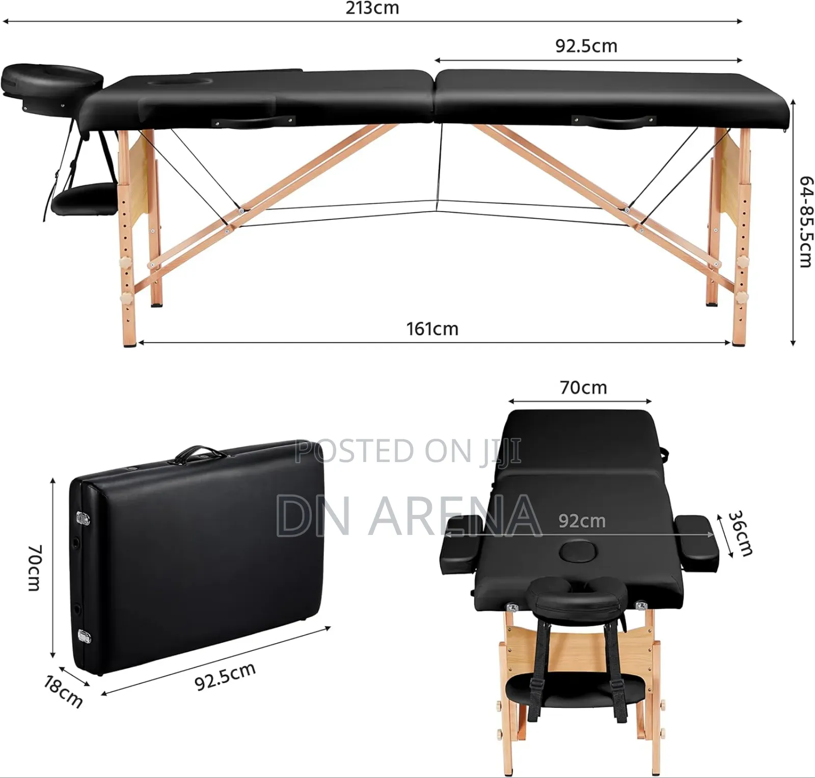 3 Section Wooden Massage / Lash Bed Foldable