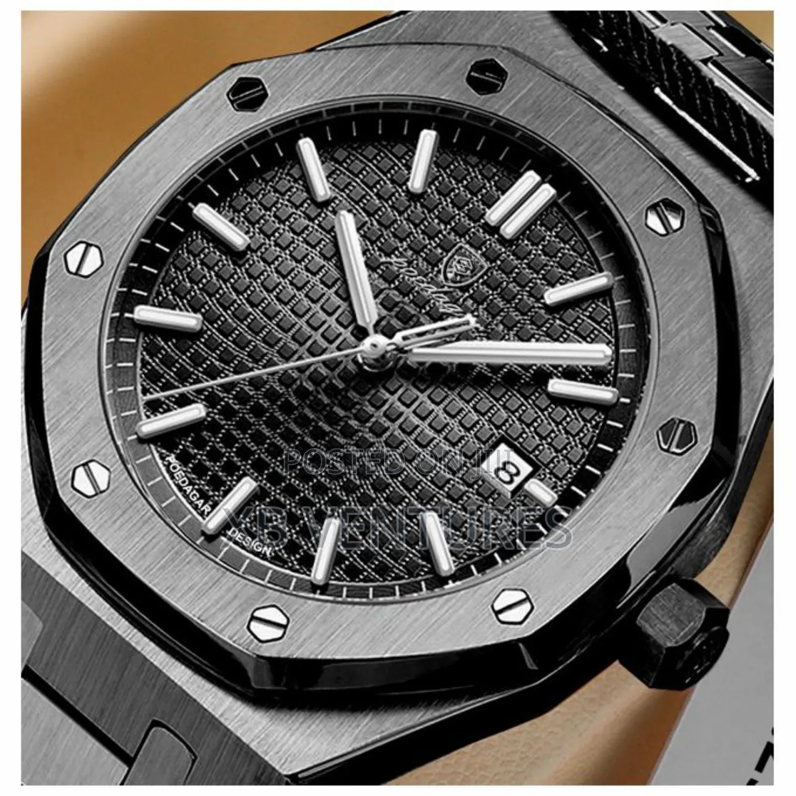 Poedagar Men's Watch Fashion Business Leisure Black
