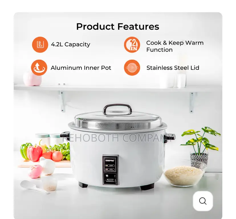 Geepas 4.2l Stainless Steel Electric Non Stick Rice Cooker