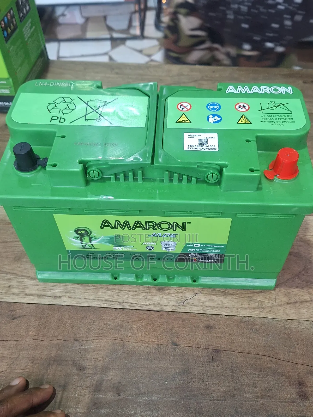 Agm Battery - Ln4 80ah Din80 17 Plates - Amaron