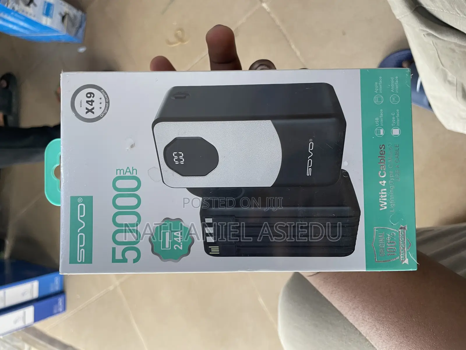 Sovo X49 Power Bank With a 50000mah Capacity