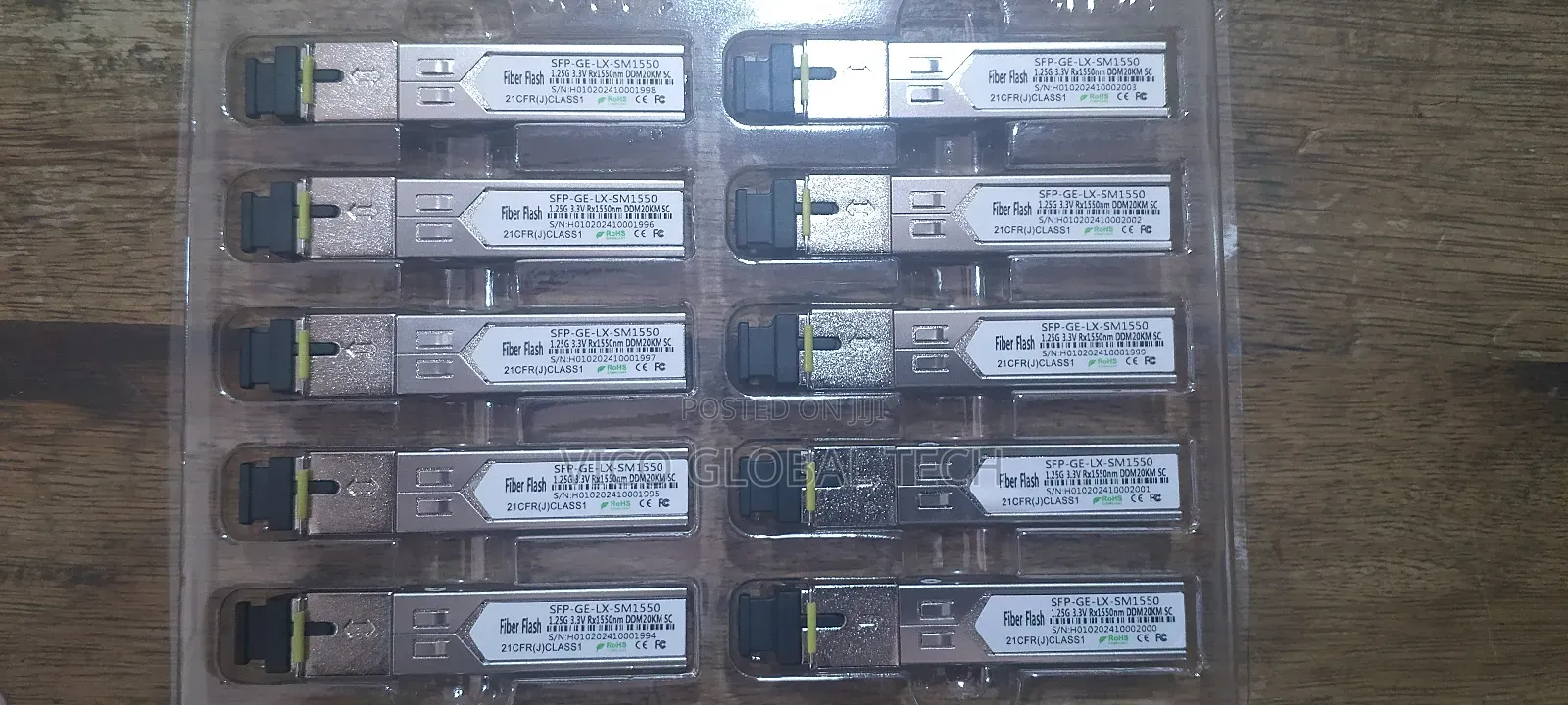 SFP-Ge-Lx-Sm1550 Transceiver Module 1.25g 3.3v 1550m 20km Sc