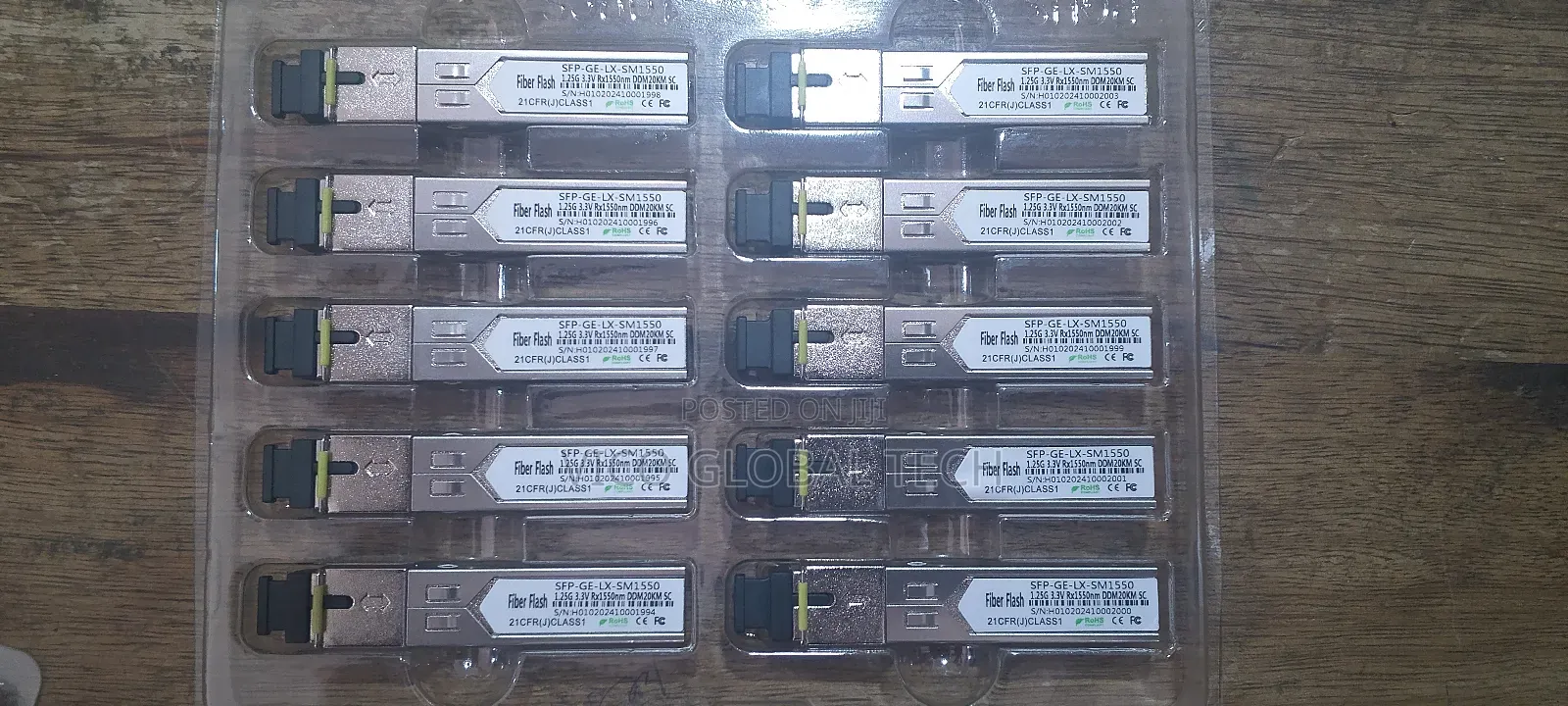 SFP-Ge-Lx-Sm1550 Transceiver Module 1.25g 3.3v 1550m 20km Sc