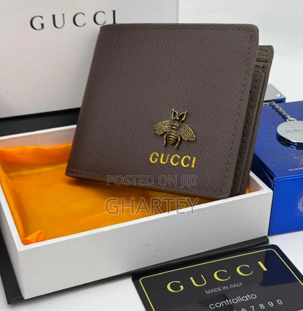 Luxury Fashionable Soft Leather Mens Gucci Pocket Wallet
