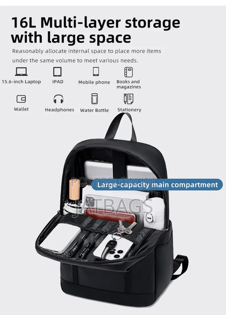 Gw Essential Waterproof Laptop Backpack (Free Delivery)