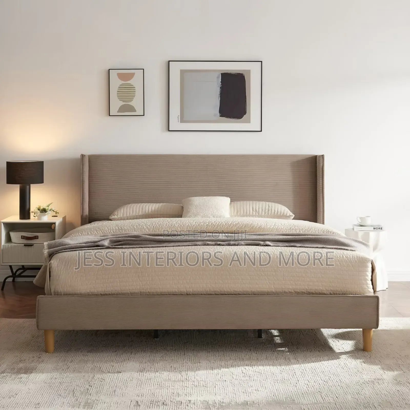 Queen Size Bed Frame (Mink)