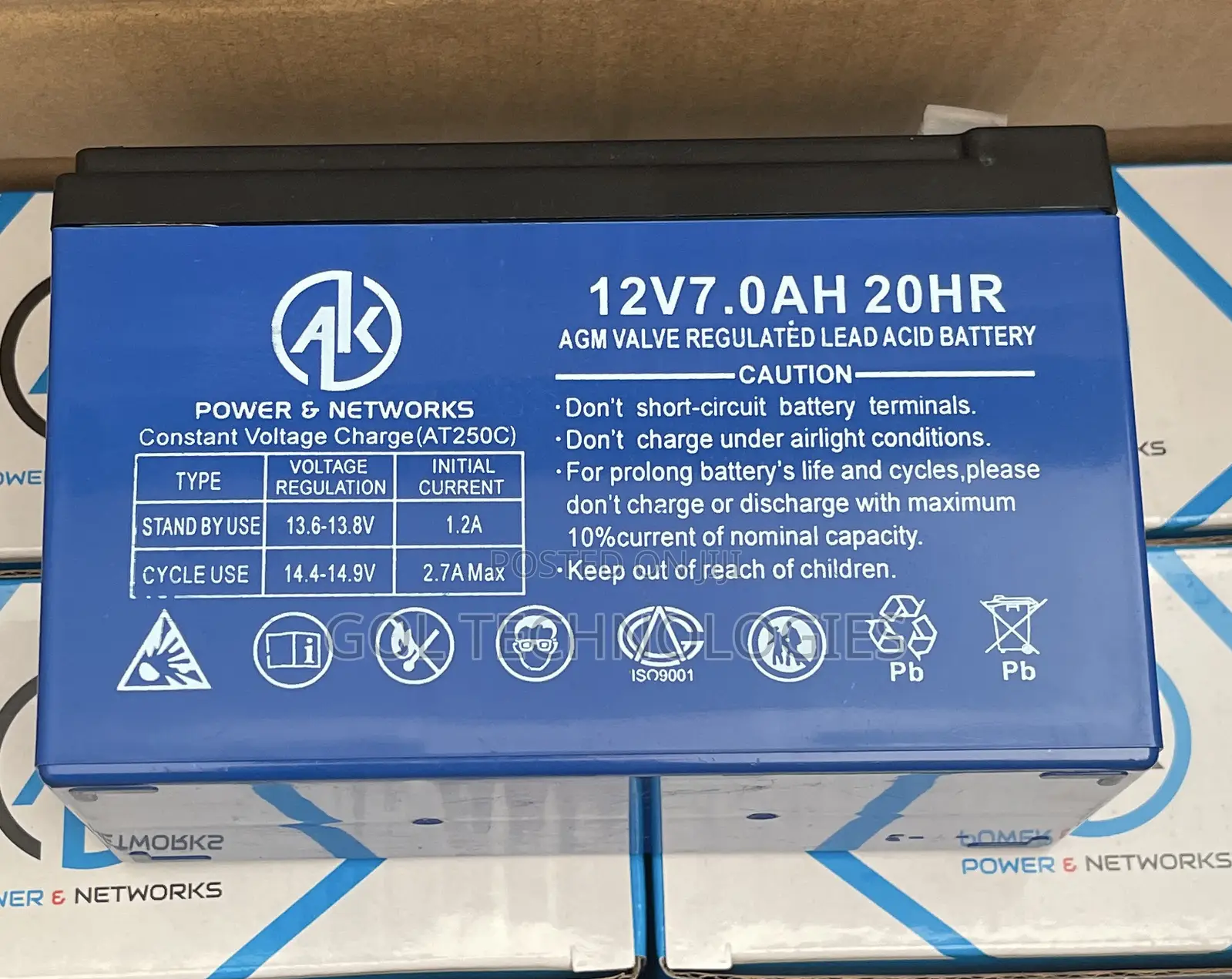12v 7ah Ups Battery Ak Power 12v/ 7ah 20hr
