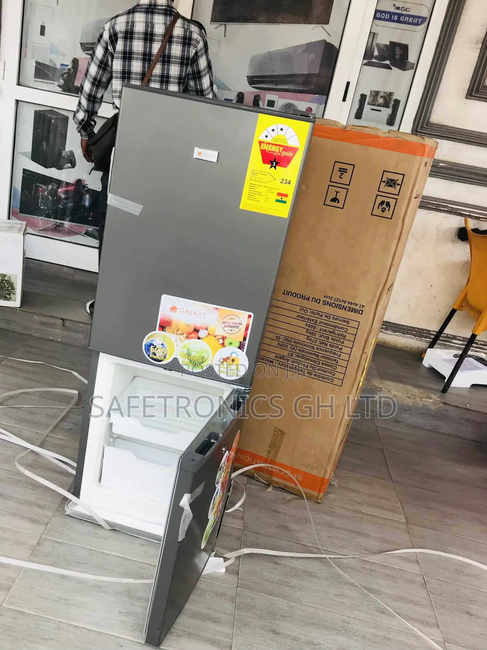 Galaxy Bottomfreezer GLX-200tm Doubledoor Grey Fridge