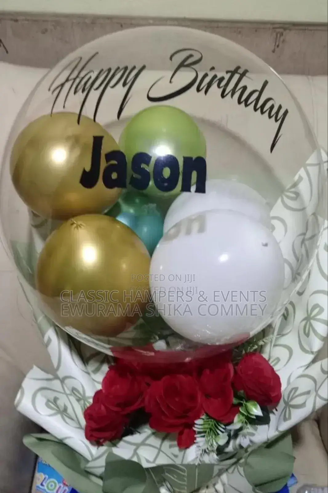 Balloon, Money and Floral Bouquets