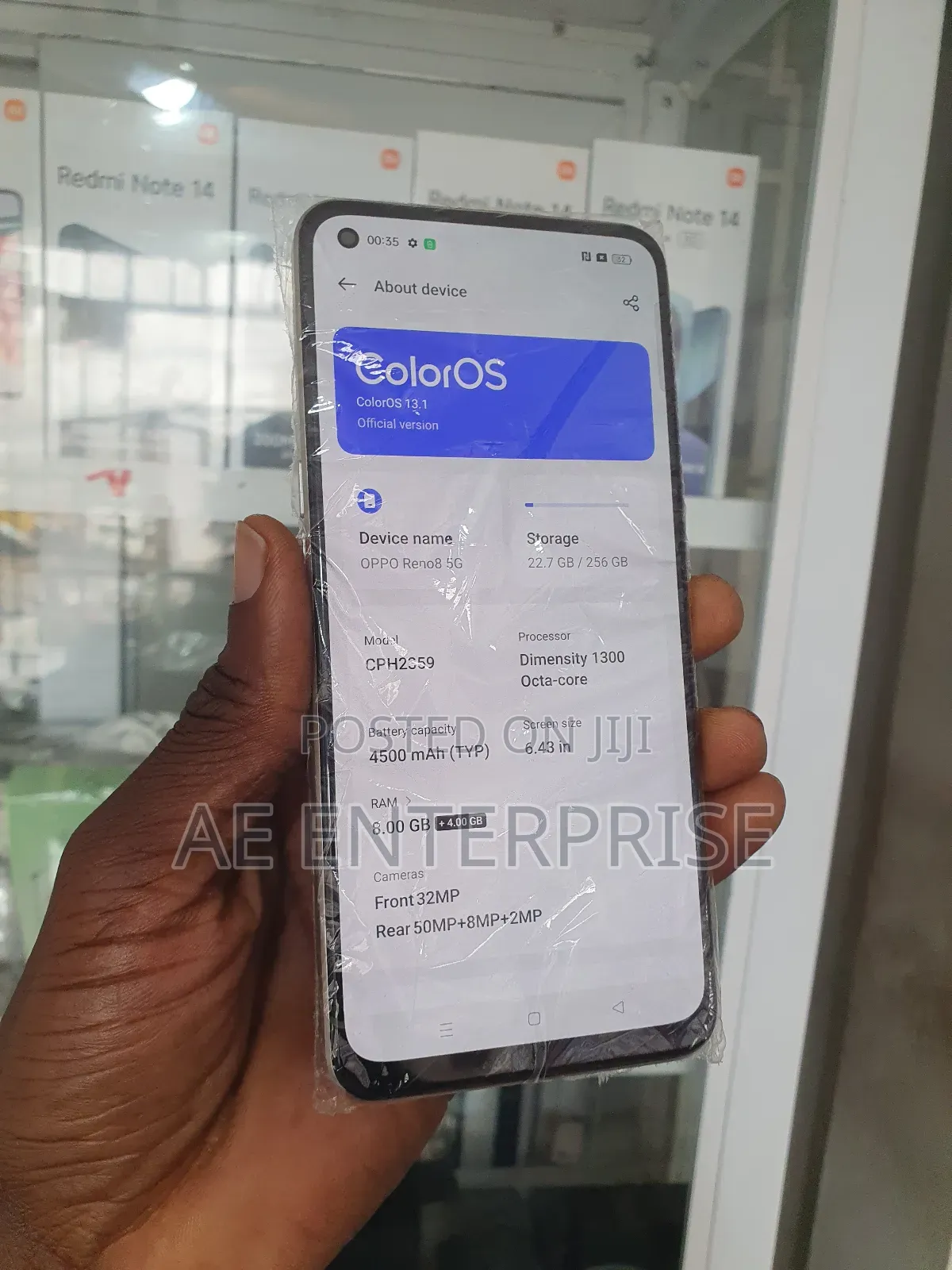 New Oppo Reno8 5G 256 GB Gold