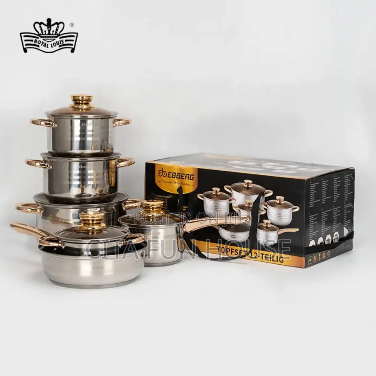 12pcs Heavy Stainless Steel Cookware Set
