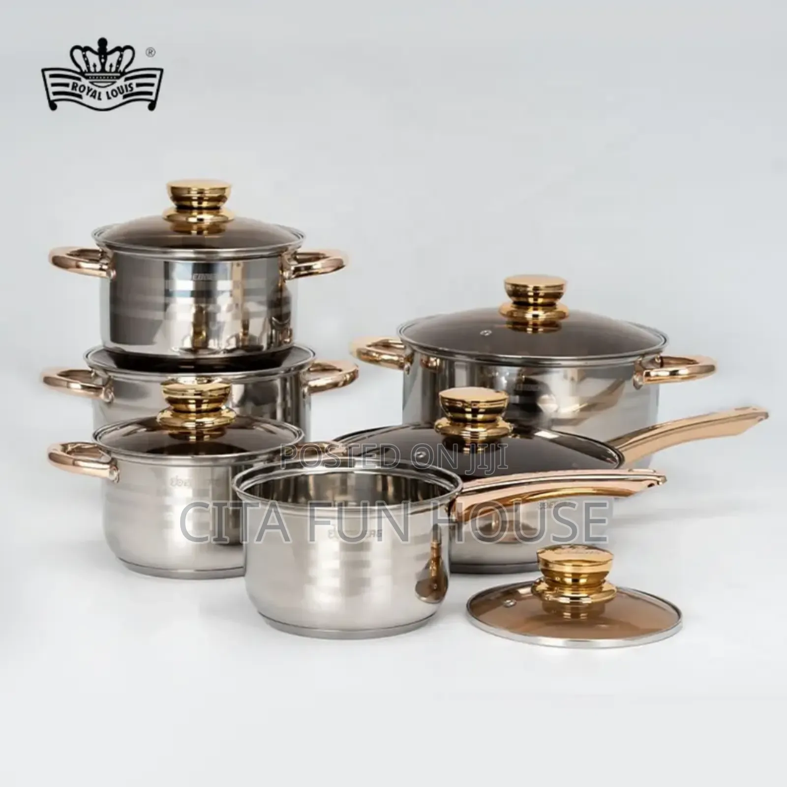 12pcs Heavy Stainless Steel Cookware Set