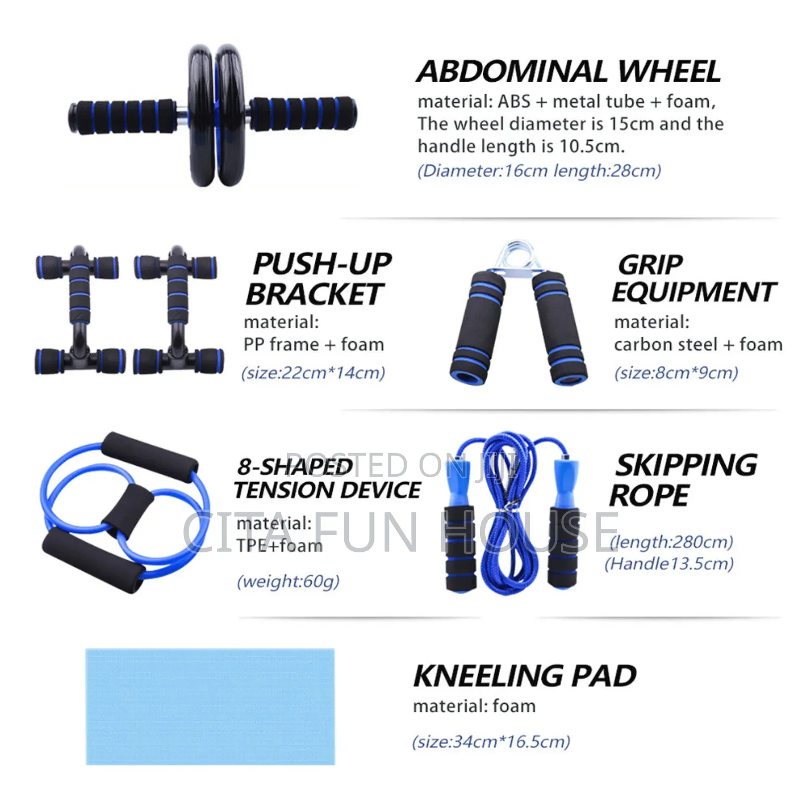 7 in 1 Gym Fitness Equipment Muscle Trainer
