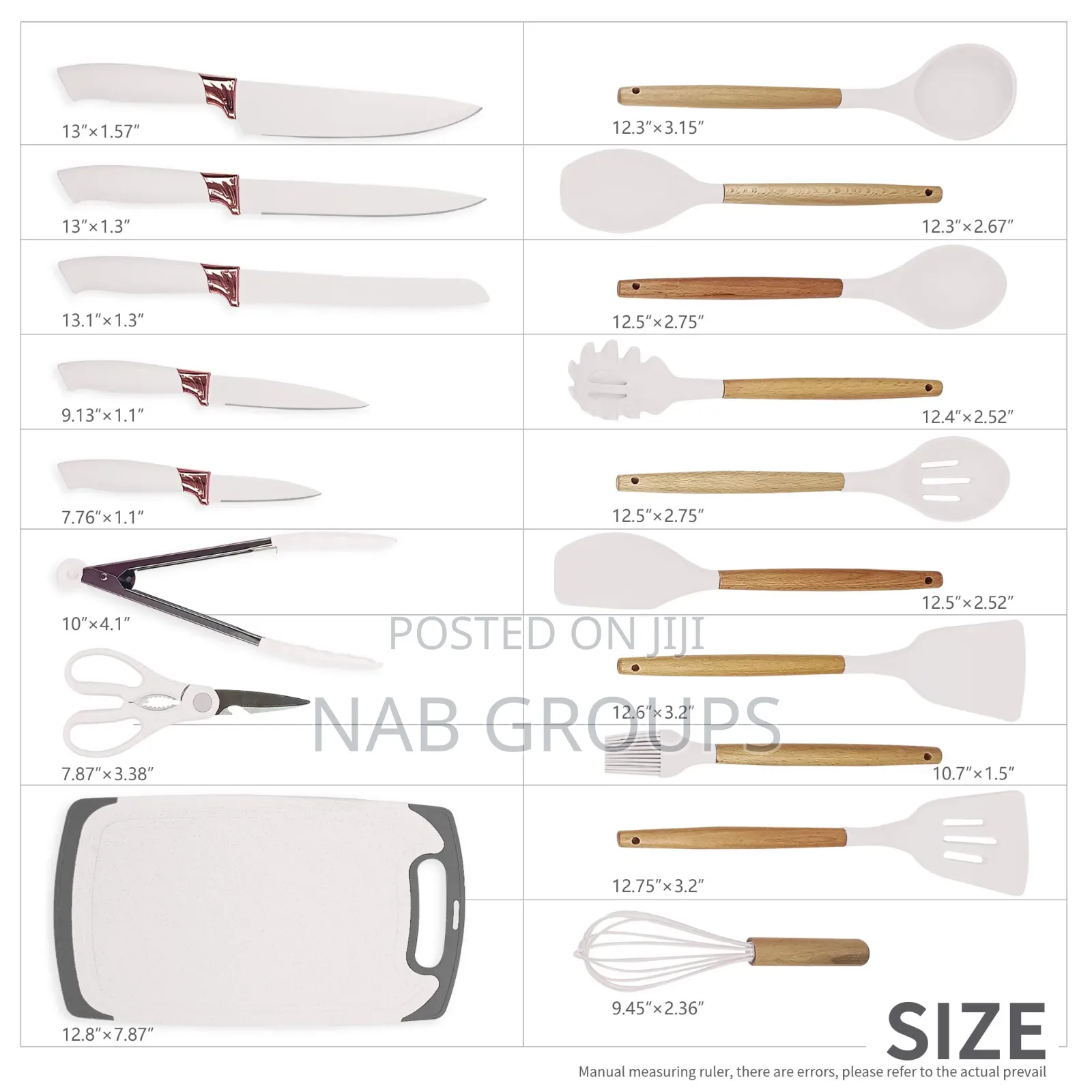 19pcs Silicone Cooking Set