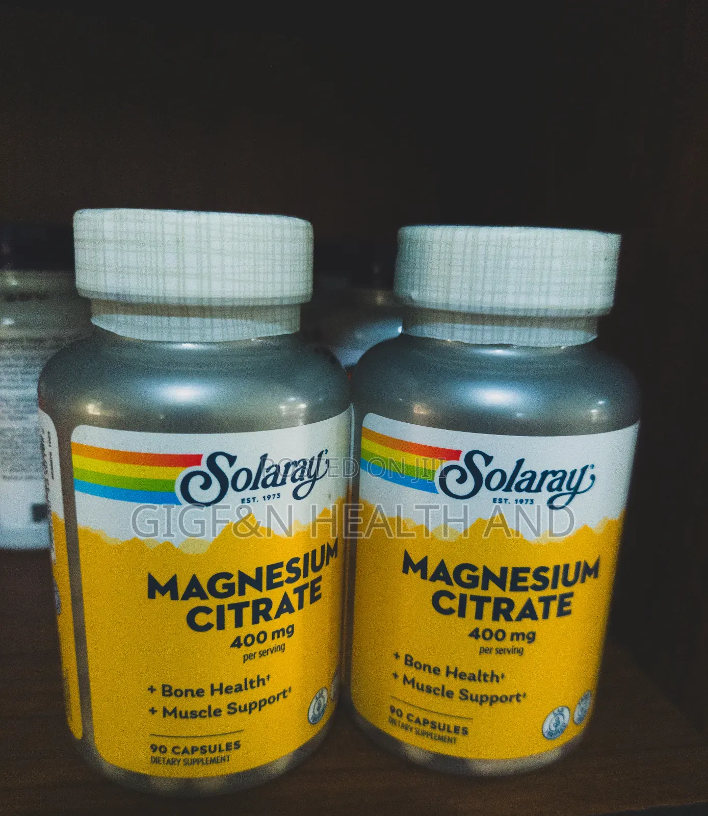 Solaray Magnesium Citrate 400mg/90 Caps (2028 Expiry)