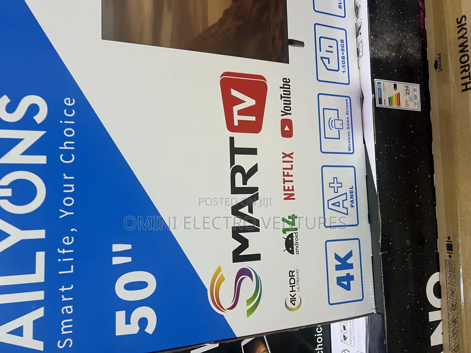 Brand New 50” Smart Uhd Ailyons Tv