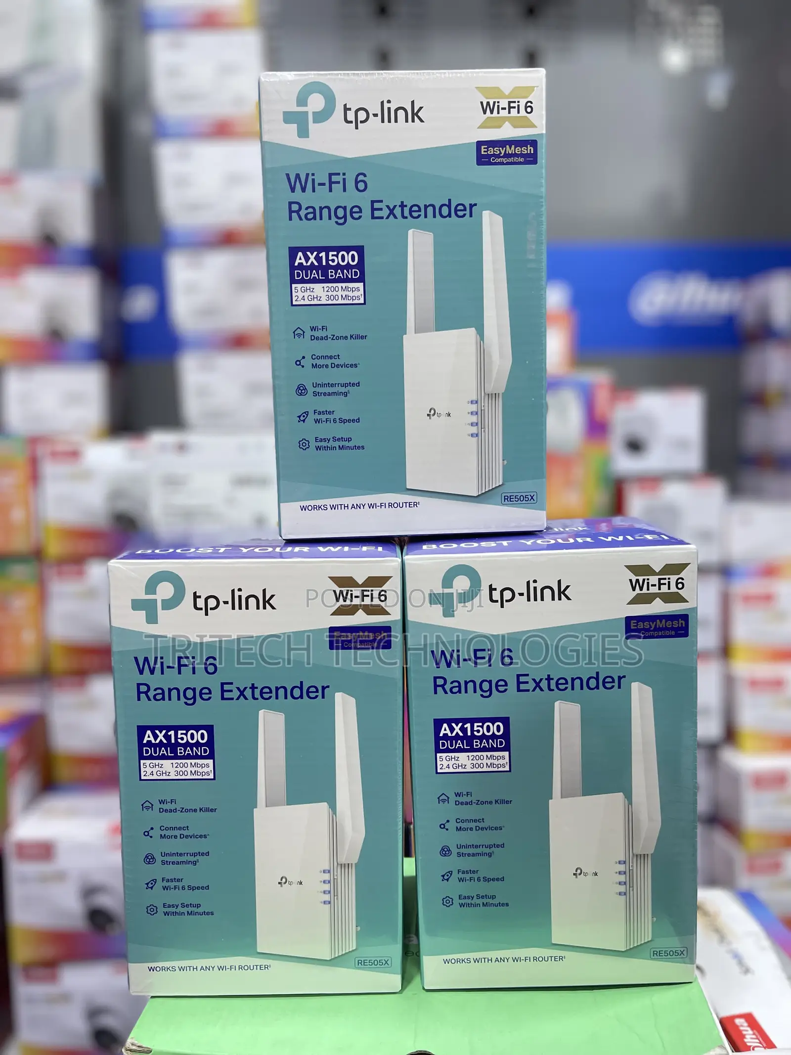 Tp-Link Wifi 6 Range Extenderq Re505x Dual Band Ax1500