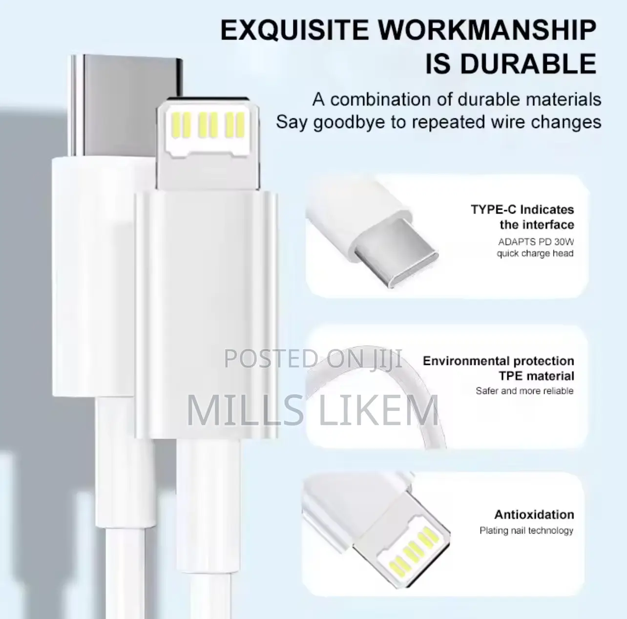 Apple Type C to Lightning Charger Cable