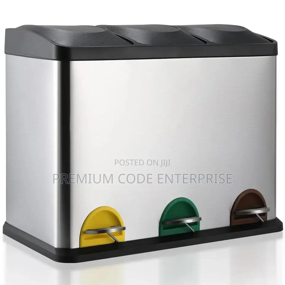 3-Compartment 45l Recycling Waste-Bin