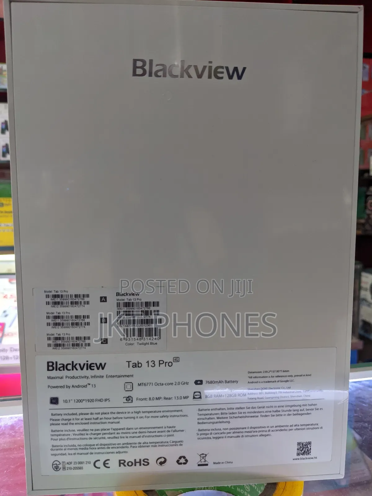New Blackview Tab 13 128 GB Black