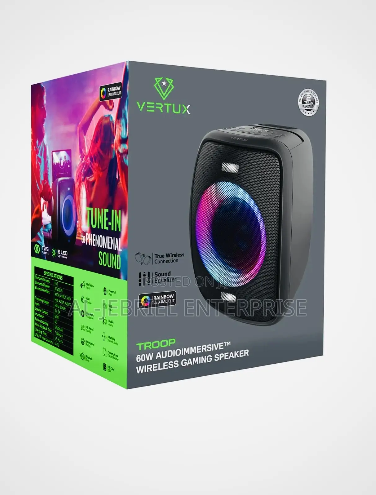 Vertux Troop 60w Gaming Speaker