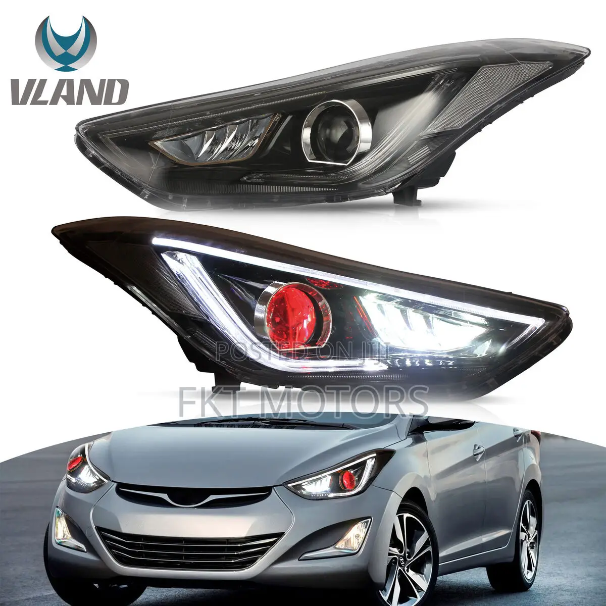 Hyundai Elantra Demon Eyes Spec Headlights 2012,2013,2014,15