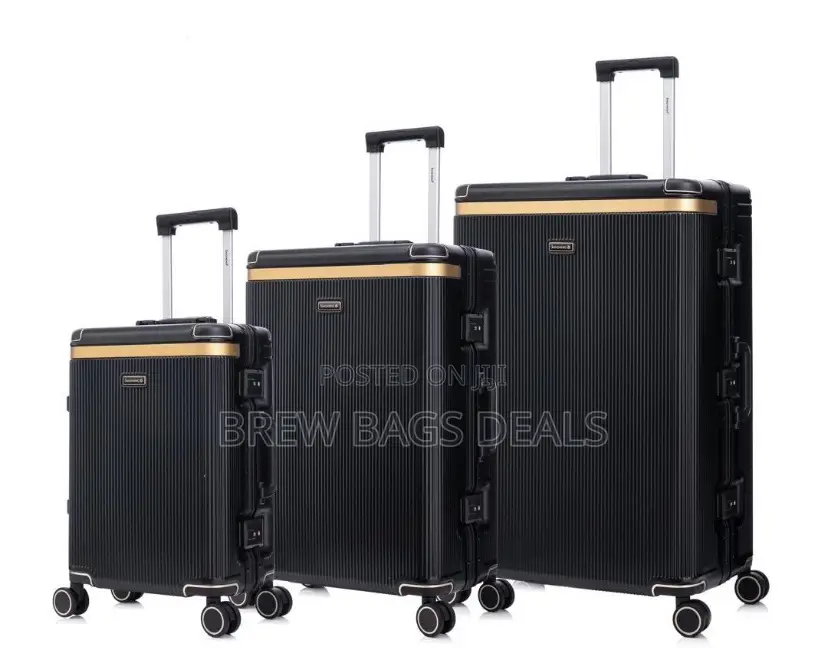 Sanzheng 3set Unbreakable No Zip Only Locks Traveling Bag