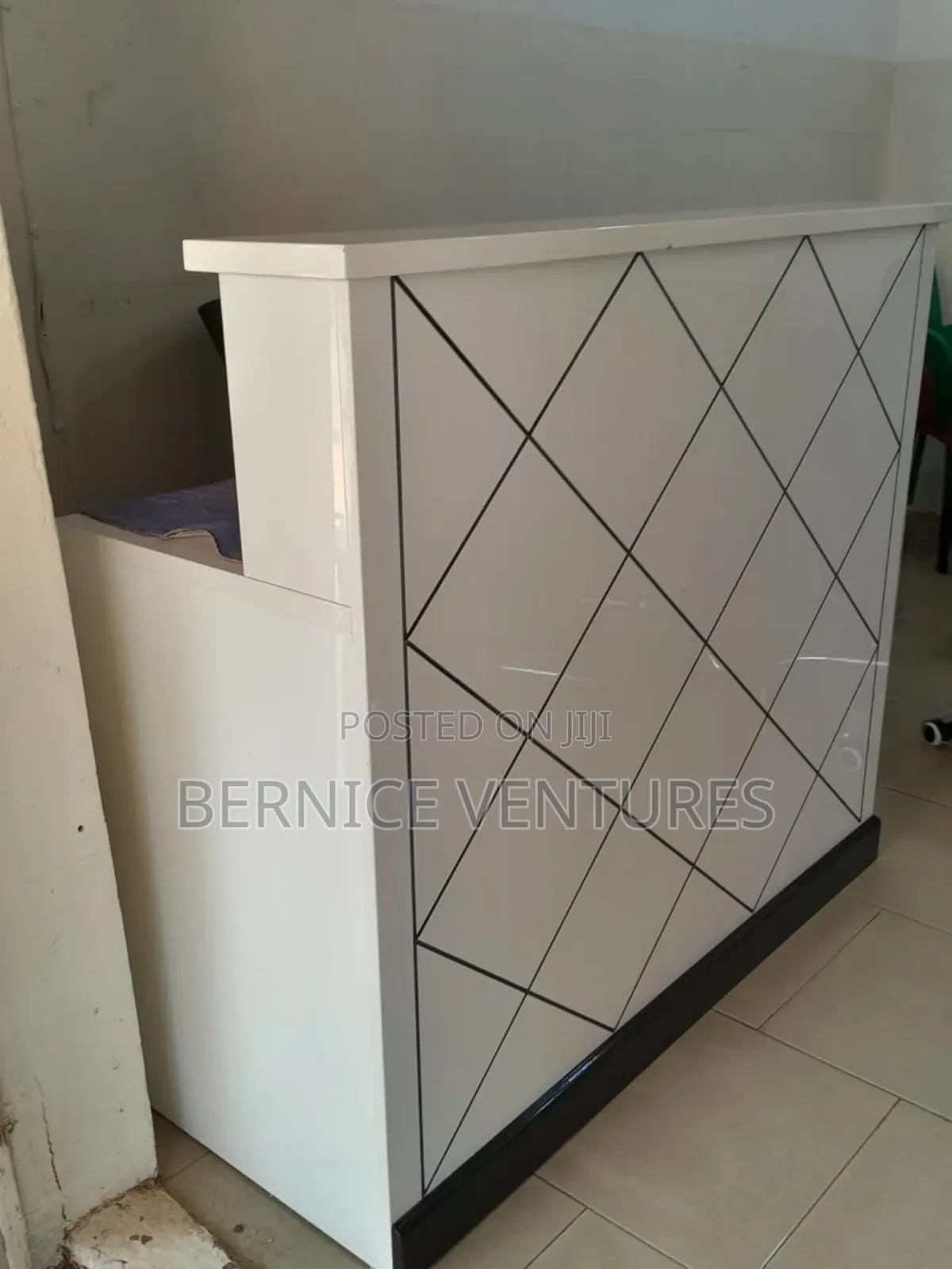 Black and White Reception Desk